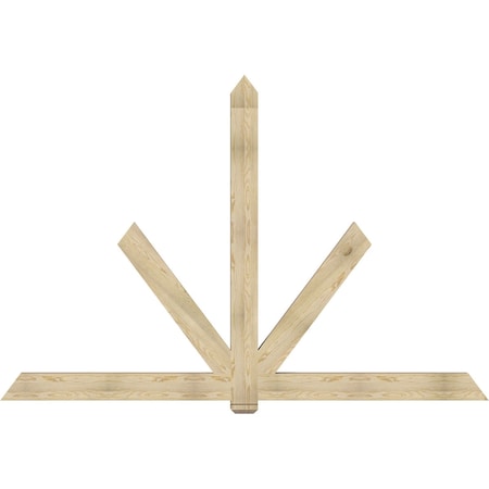 Ekena Millwork Kennewick Rough Sawn Timber Gable Bracket, Douglas Fir, 108"W x 72"H x 4"D x 6"F, 16/12 Pitch GBW108X72X0406KEN00RDF